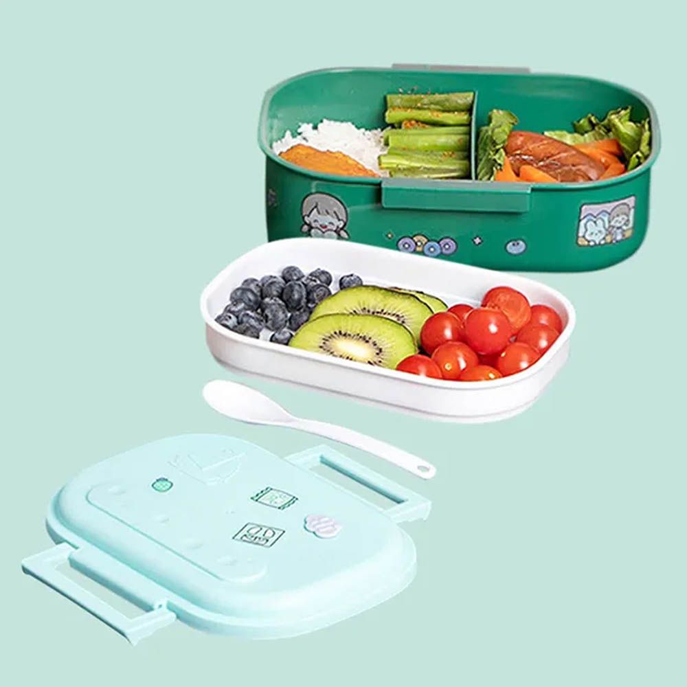 Star Babies - Kids Lunch Box w/ Stationery Set - Blue/Green