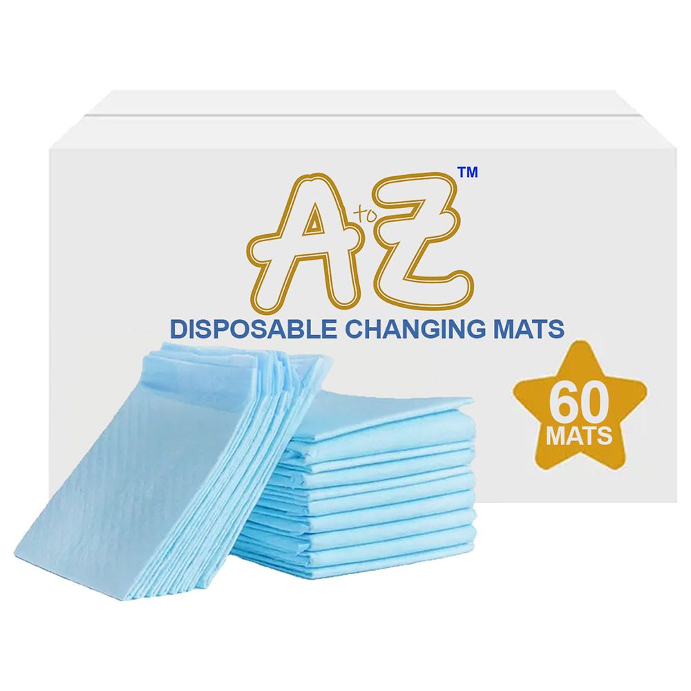 A To Z - Disposable Changing Mat - L - 45 X 60 cm - 6pcs0 - Blue