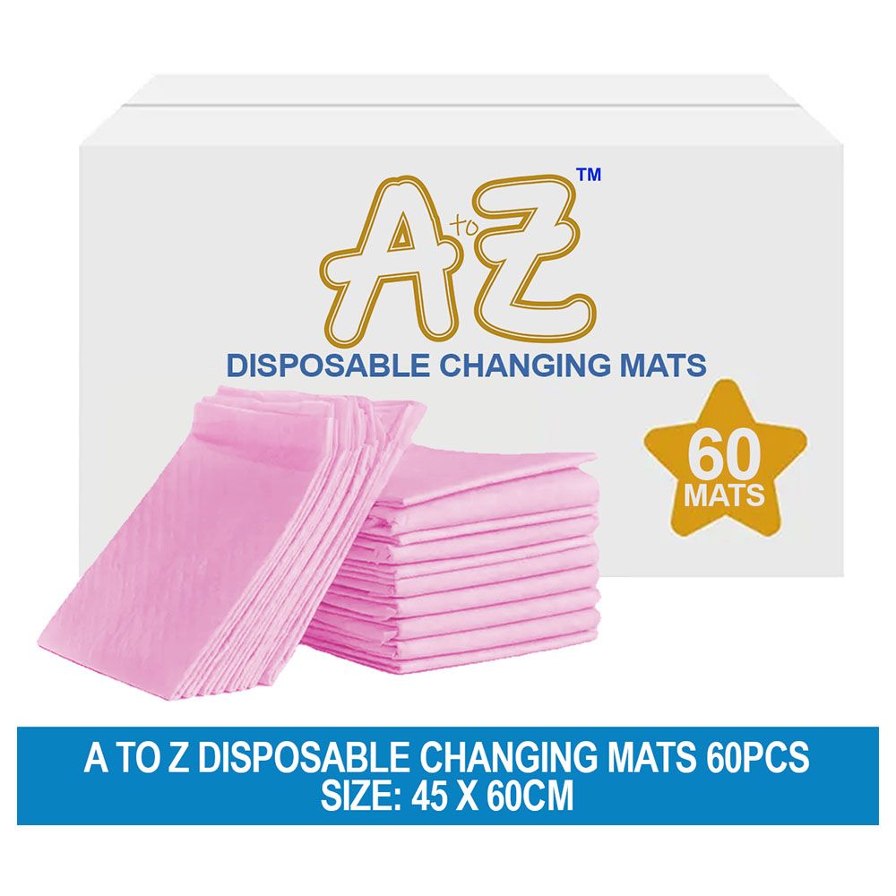 A To Z - Disposable Changing Mat - L - 45 X 60 cm - 6pcs0 - Pink