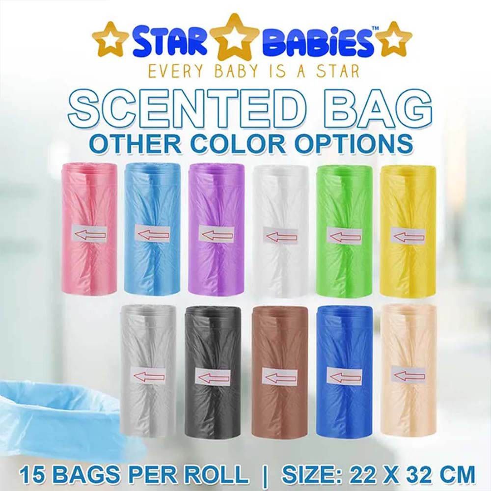 Star Babies - Disposable Changing Mat w/ Scented Bag - 15pcs - Blue