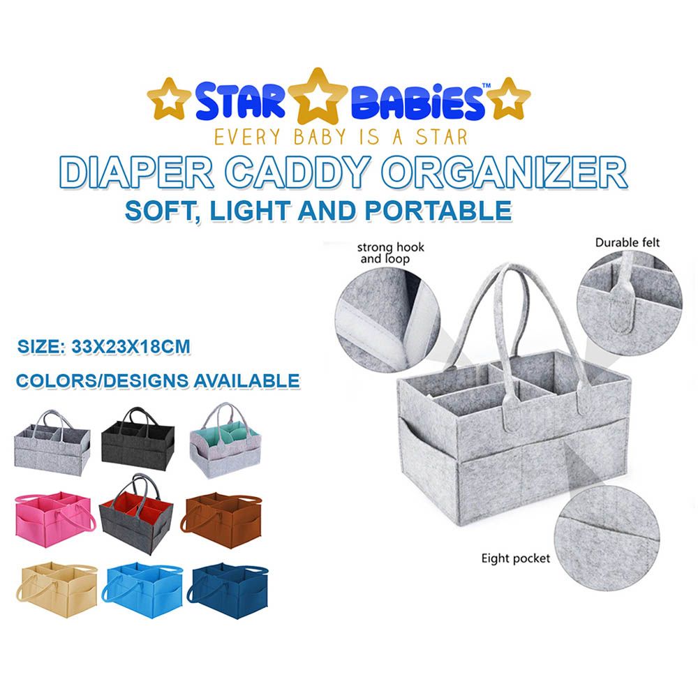 Star Babies - Caddy Diaper Bag Organizer W/ Scented Bag 5pcs - Pink