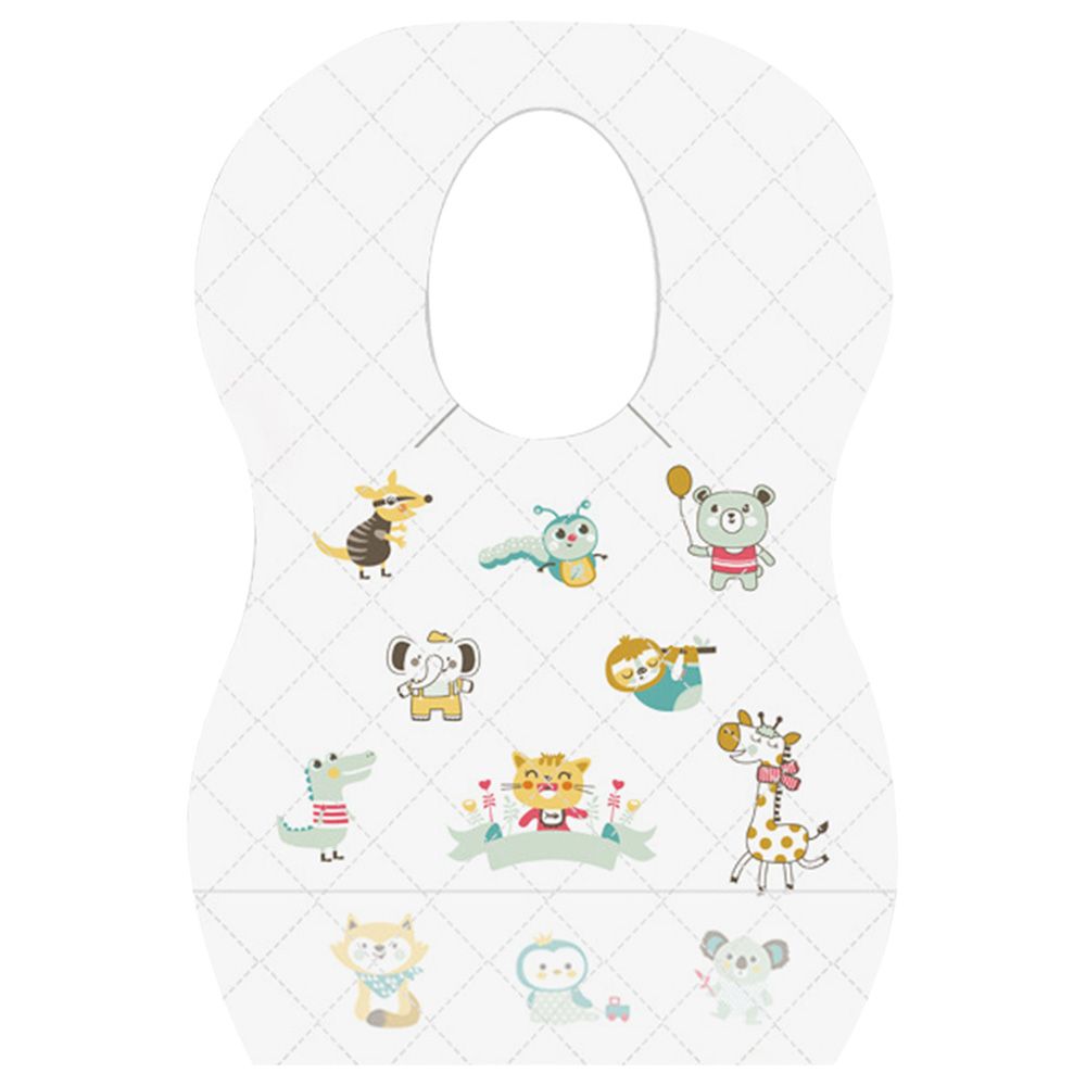 Star Babies - Disposable Bibs - Pack of 25 - Animal Print