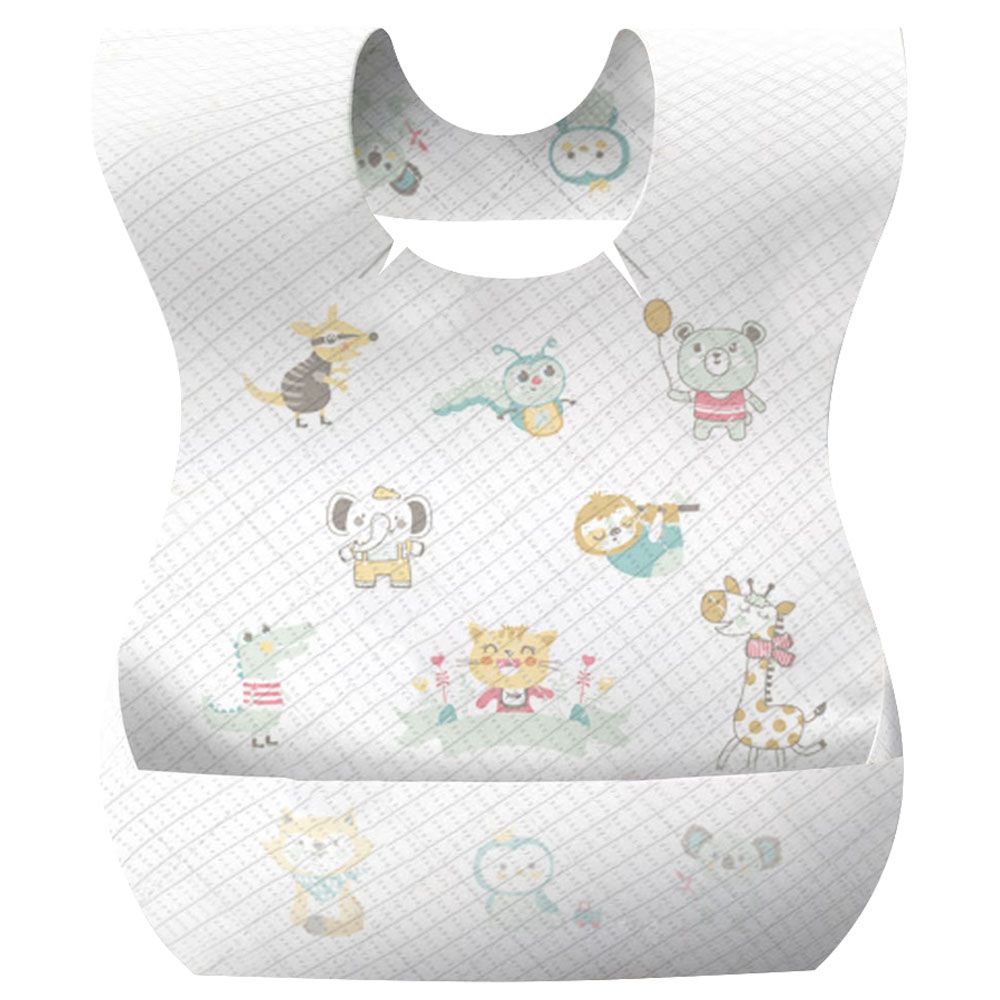 Star Babies - Disposable Bibs - Pack of 25 - Animal Print