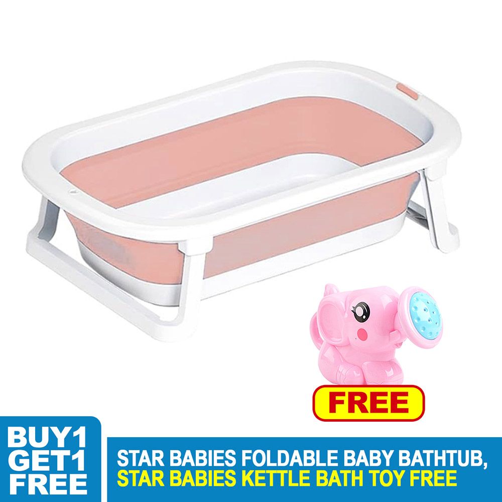 Star Babies - Foldable Bathtub w/ Kettle Toy - Pink