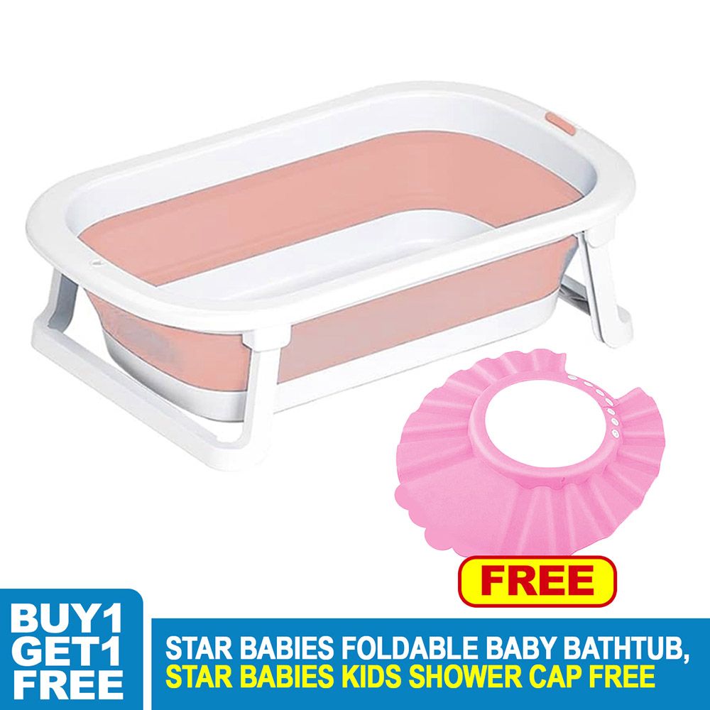 Star Babies - Foldable Bathtub w/ Shower Cap - Pink