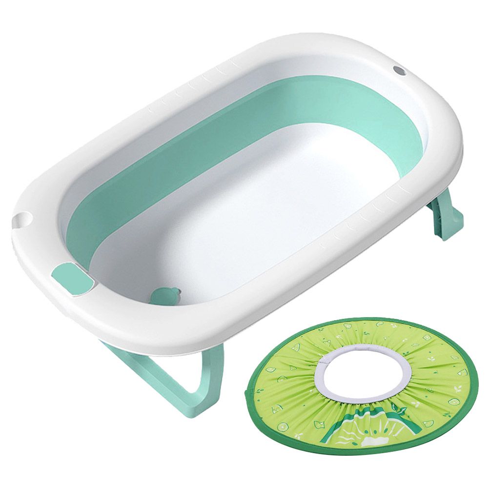 Star Babies - Foldable Bathtub w/ Round Shower Cap - Green