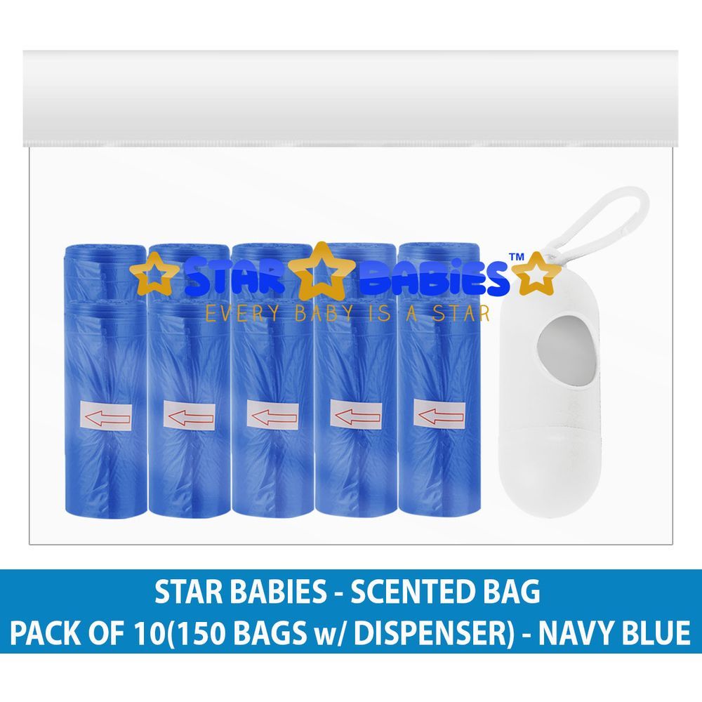 Star Babies - Scented Bag 150pcs w/ Dispenser - Navy Blue