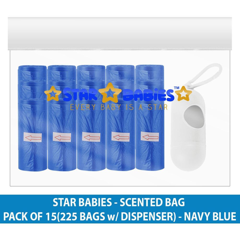 Star Babies - Scented Bag 225pcs w/ Dispenser - Navy Blue