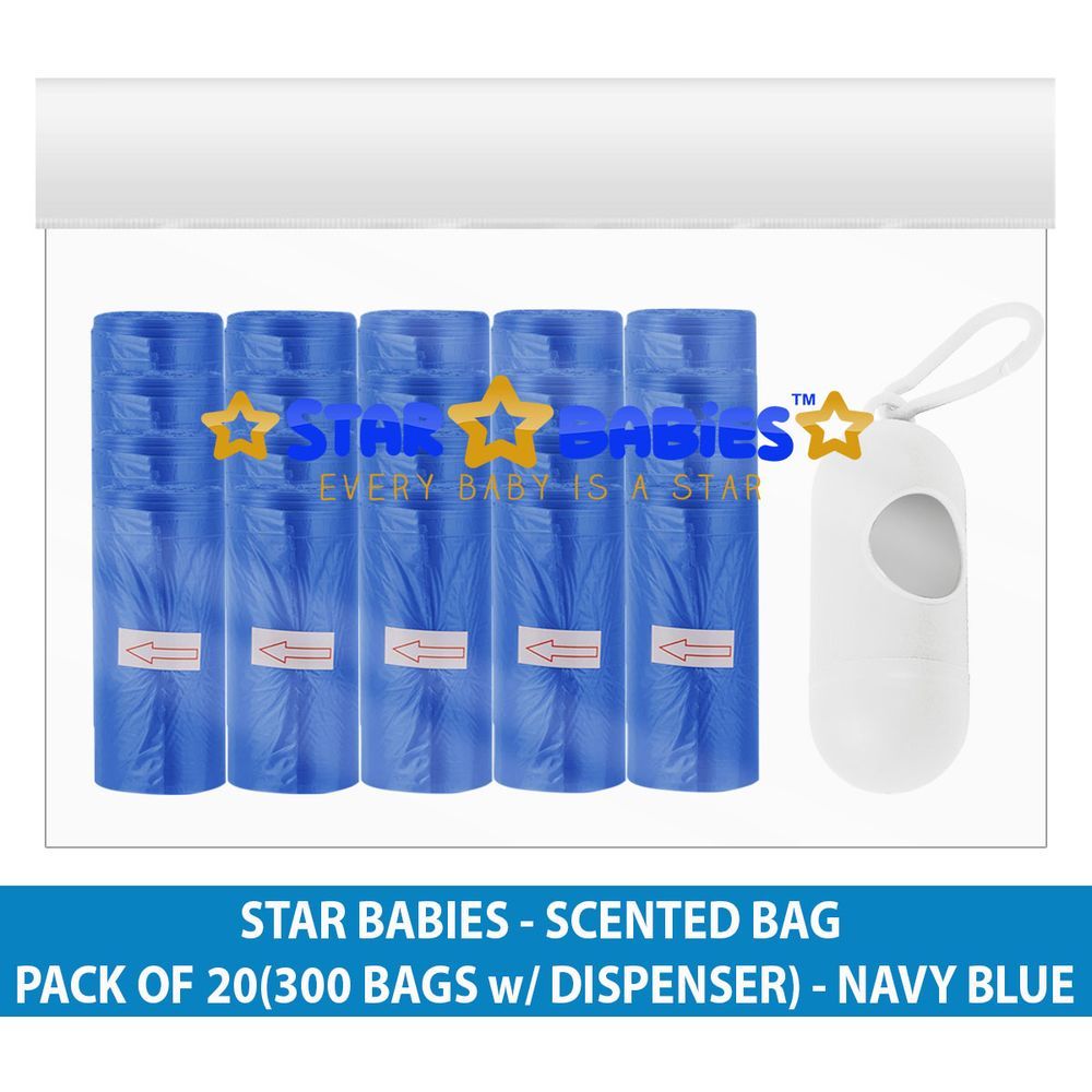 Star Babies - Scented Bag 300pcs w/ Dispenser - Navy Blue