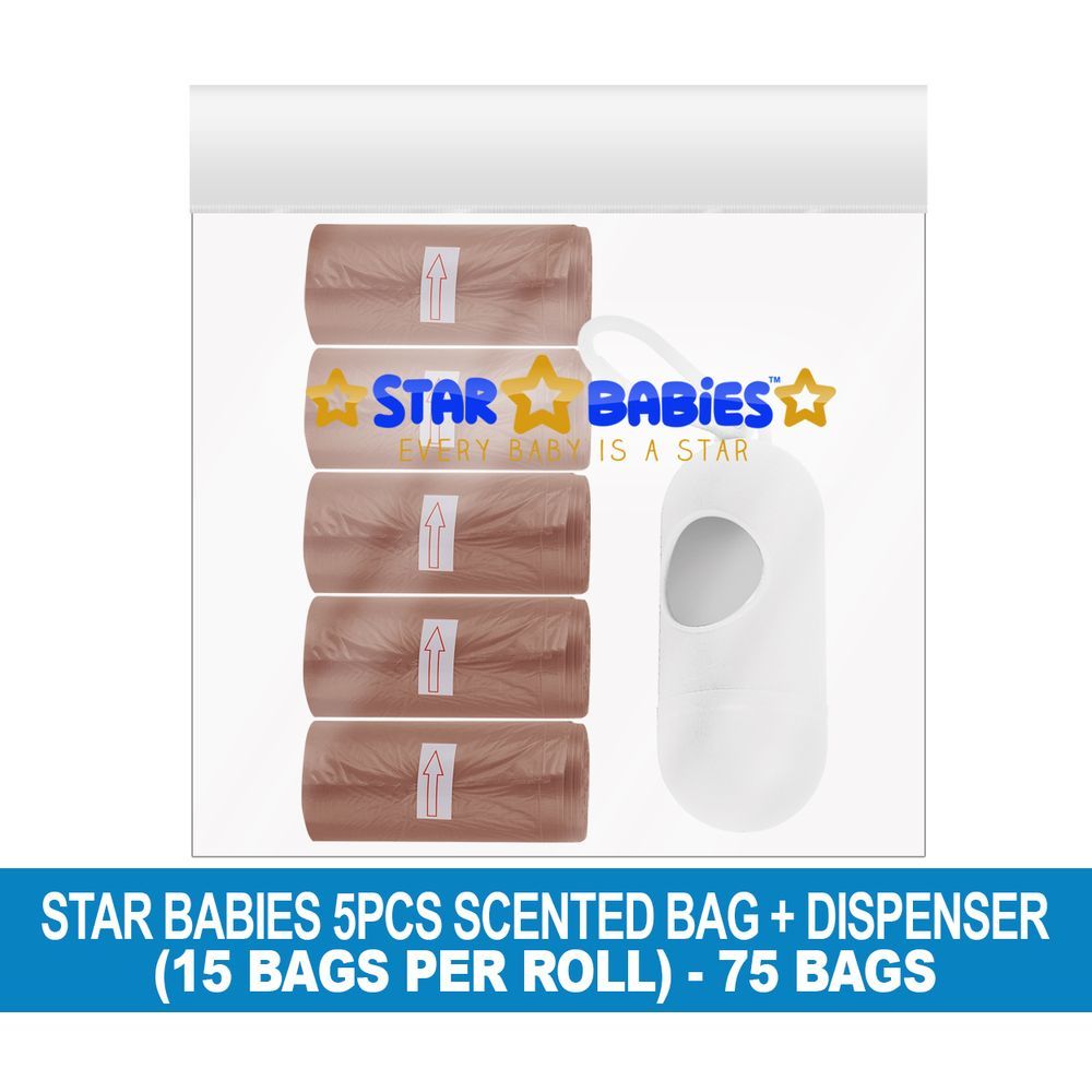 Star Babies - Scented Bag 75pcs w/ Dispenser - Brown