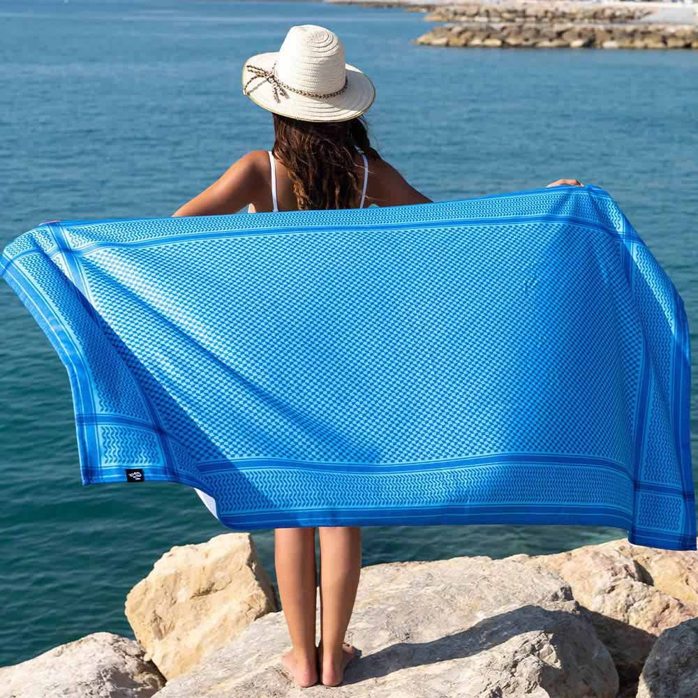 Bu Towel - Shemagh Beach Towel - Blue - Extra Large