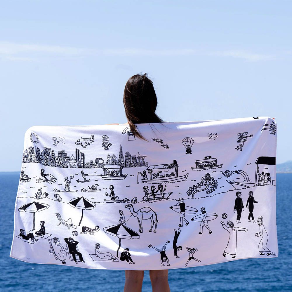 Bu Towel - UAE In The Sun Beach Towel - Extra Large