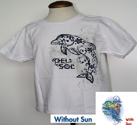 Swirly Dolphins T-Shirt - White 