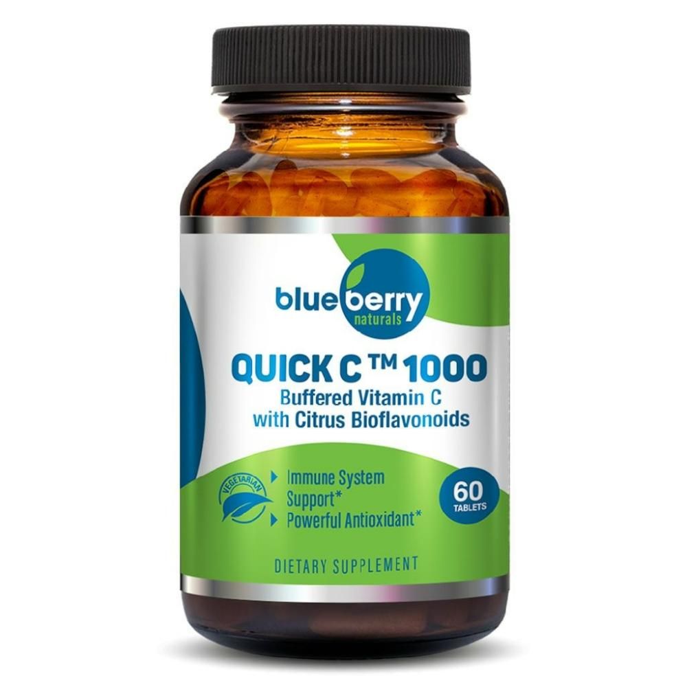 Blueberry Naturals Buffered Quick C 1000mg Tablets 60 s