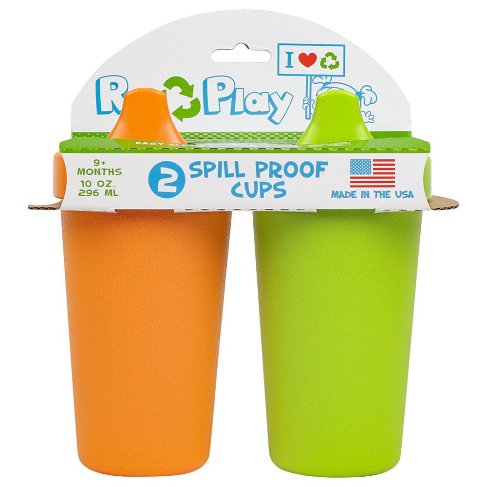 Re-play - Packaged Spill Proof Cups Pack of 2 - Assorted