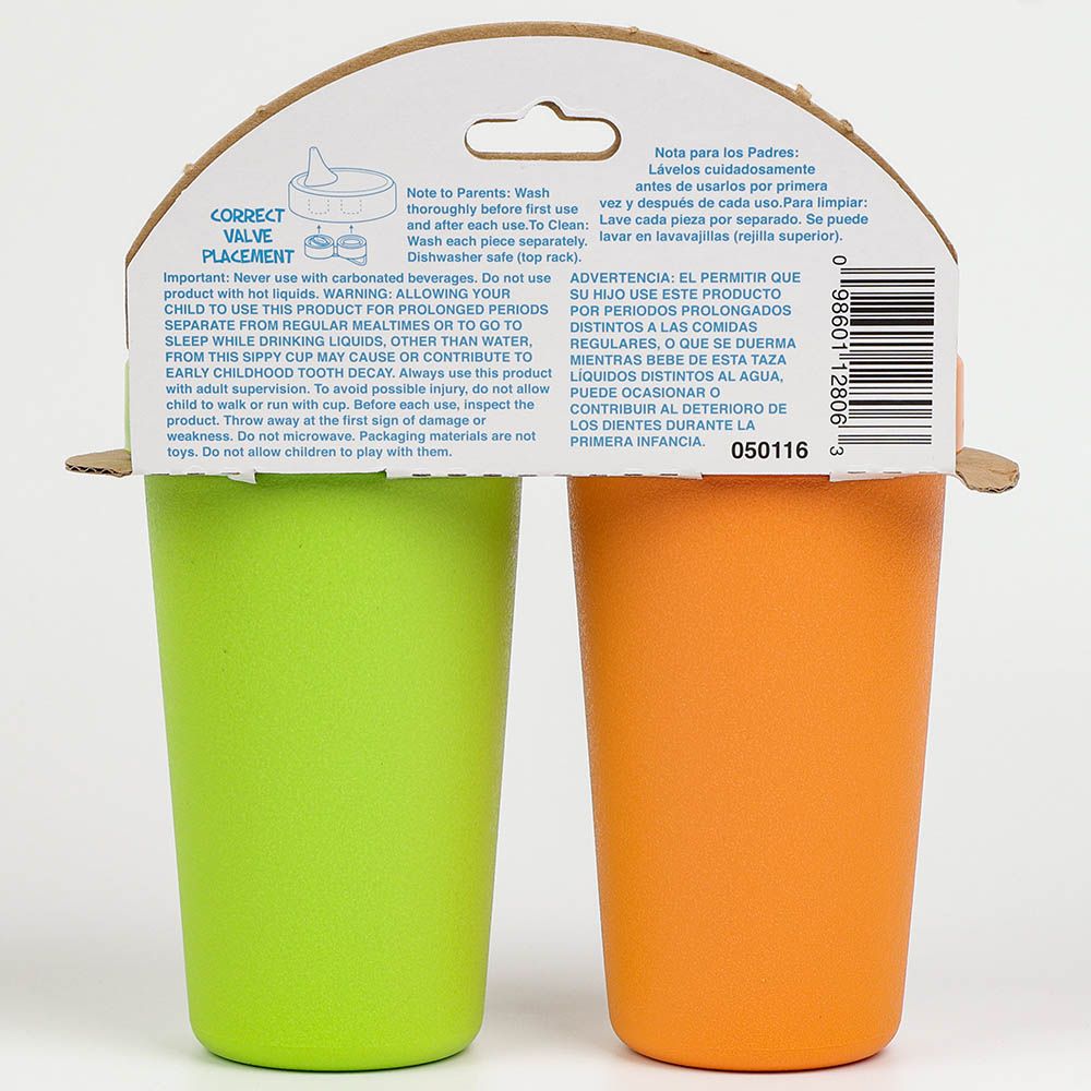 Re-play - Packaged Spill Proof Cups Pack of 2 - Assorted