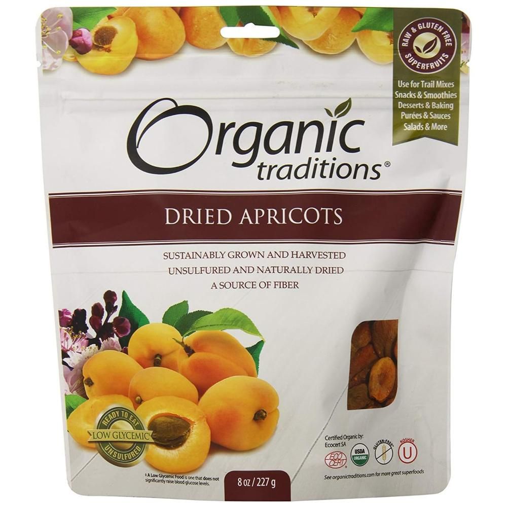 Organic Traditions Dried Apricots 227g