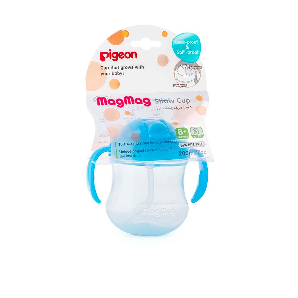 Pigeon - Mag Mag Straw Cup - Sky Blue