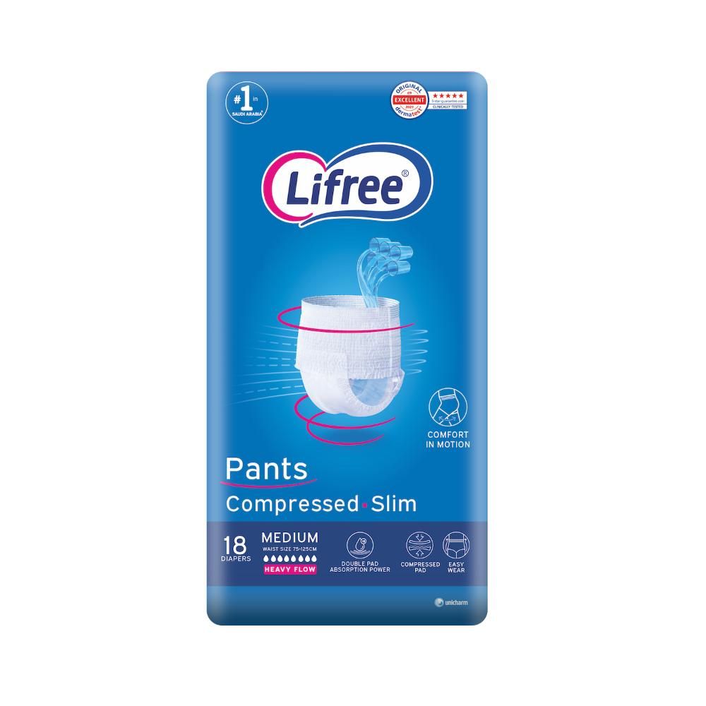 Lifree - Adult Protect Diapers - 18Pcs - Size 75-125 cm - Medium