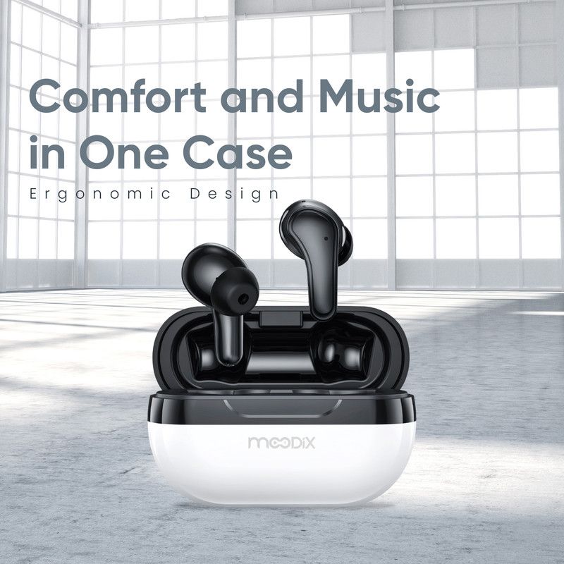 Moodix - Earbud Bluetooth Headphones - White