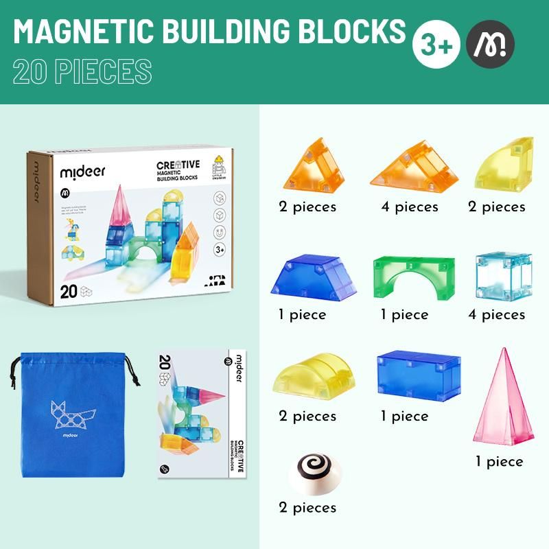  3D Magnetic Blocks - 20pcs