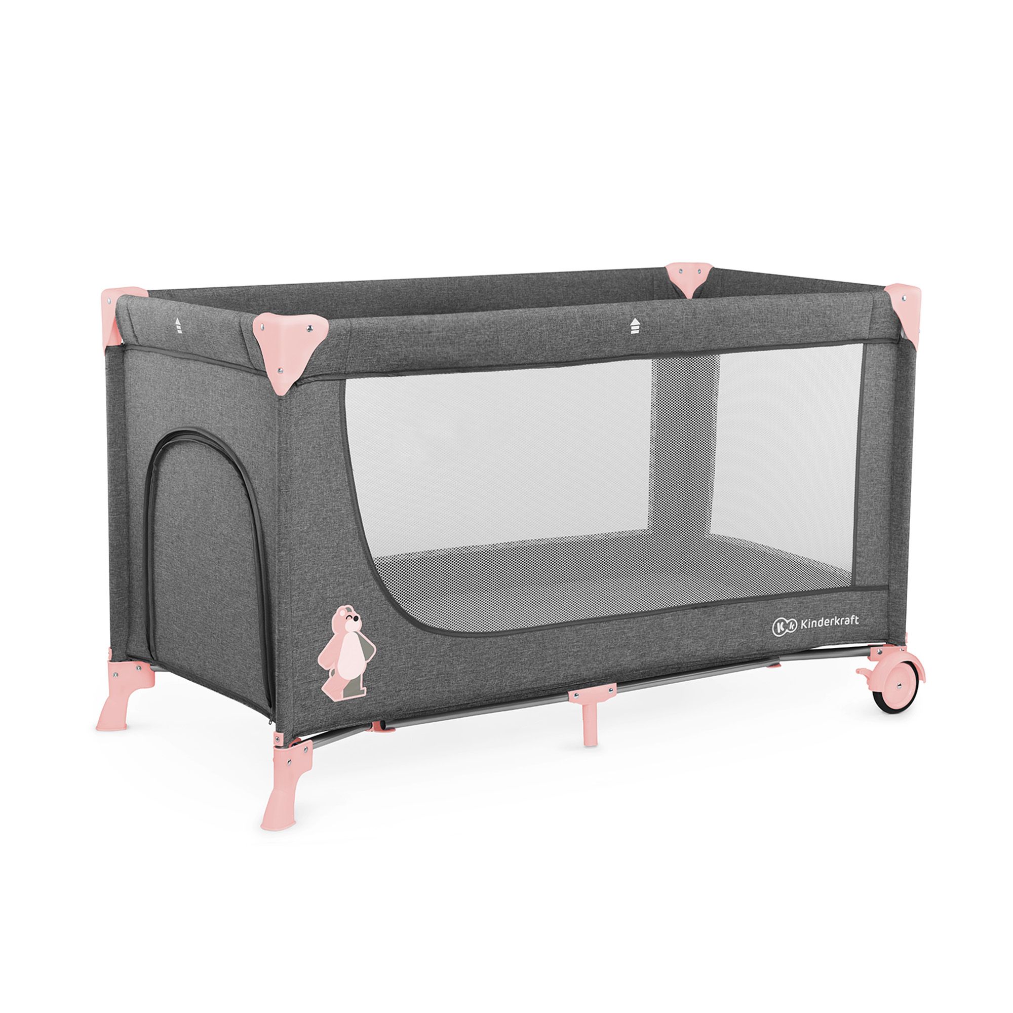 Kinderkraft - Joy Folding Bed W/ Accessories - Pink