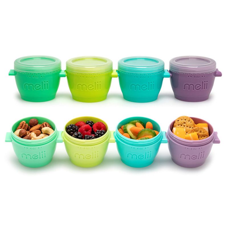 Melii - Silicone Snap & Go Pods - 4Oz - 4pcs