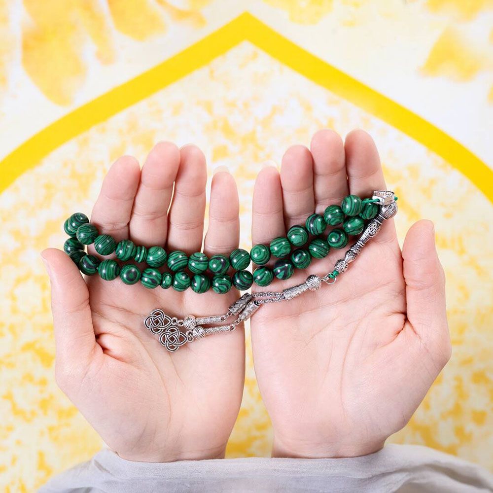 HilalFul - Islamic Prayer Beads - Malachite