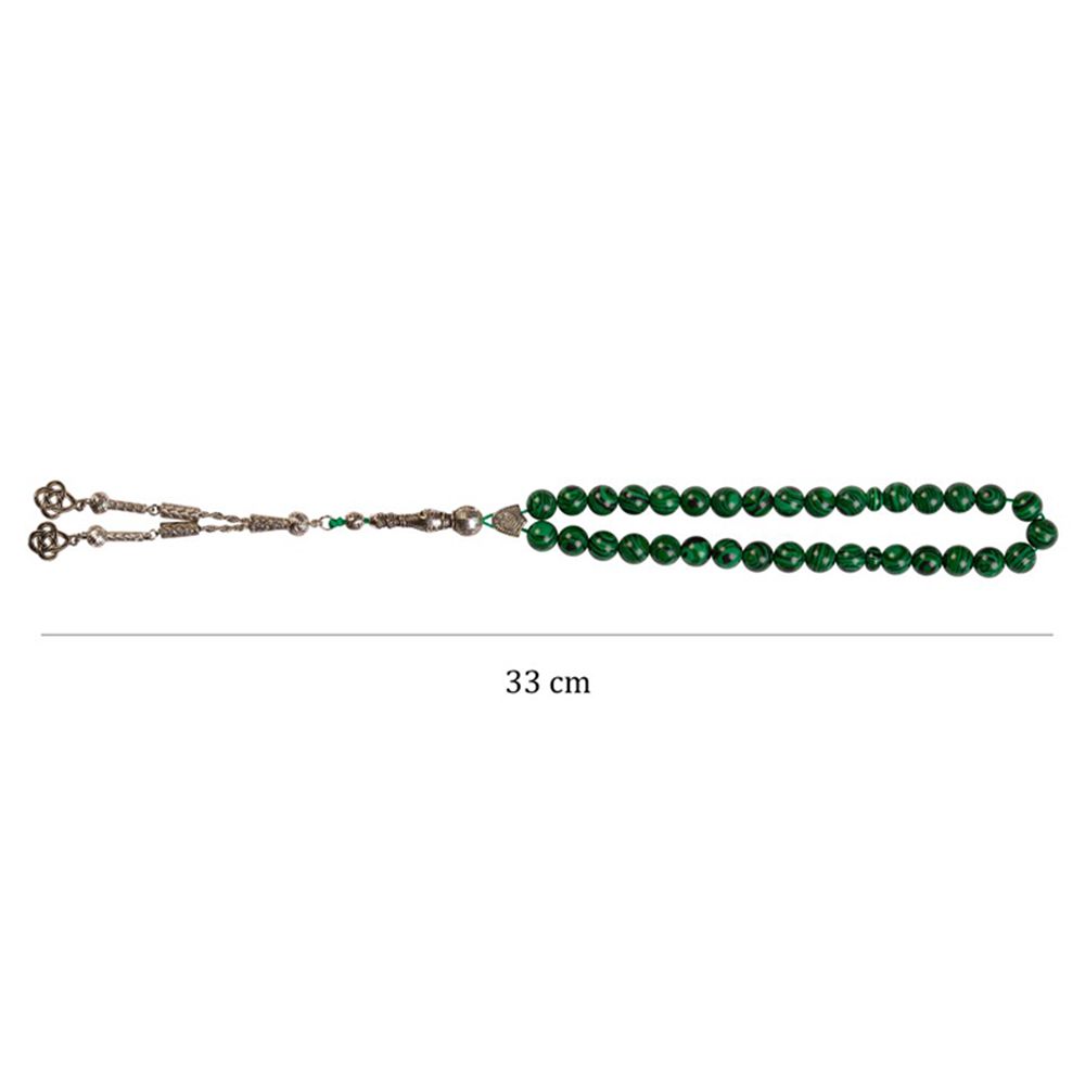 HilalFul - Islamic Prayer Beads - Malachite