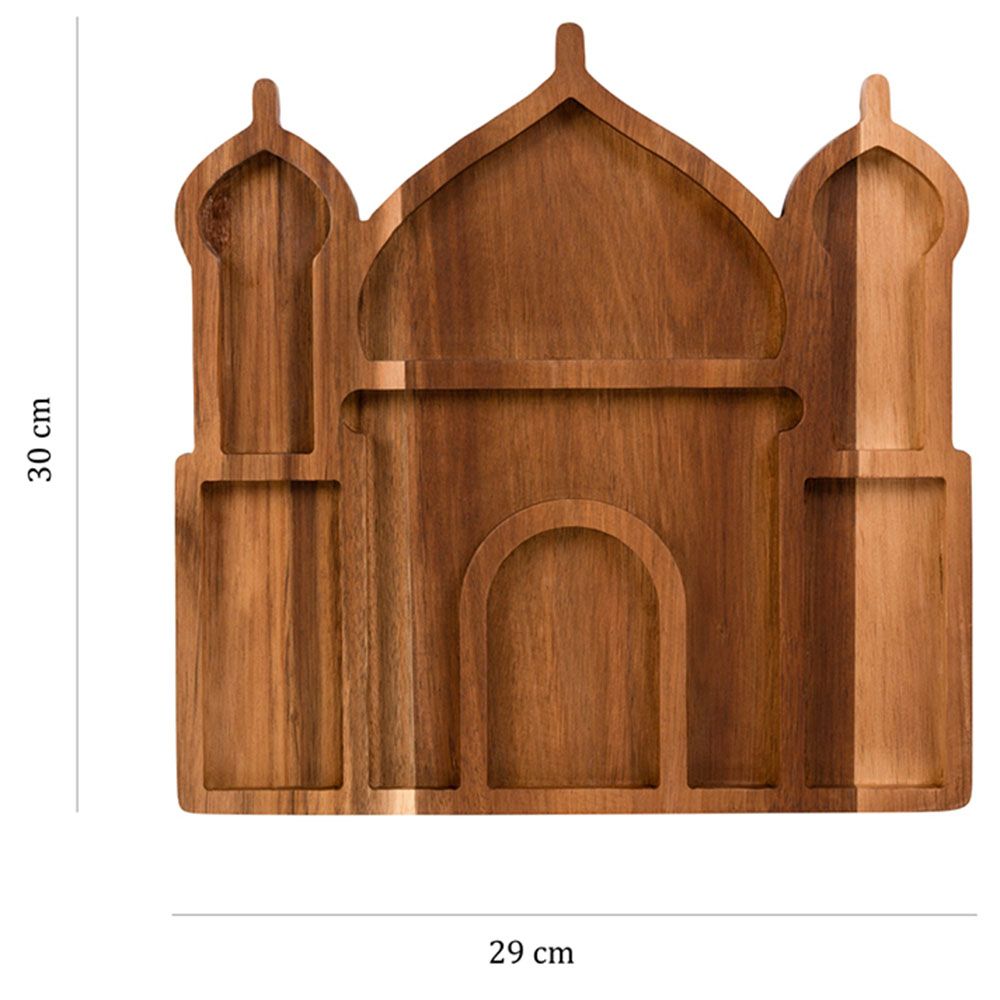 HilalFul - Premium Wooden Platter - Mosque