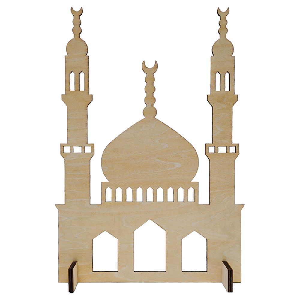 HilalFul - Wooden Mosque Standing Display - Beige - L