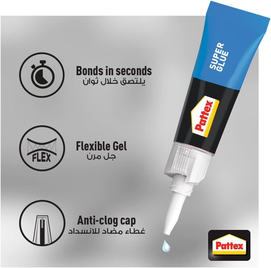 Pattex - Power Gel Super Glue Tube - 3 g