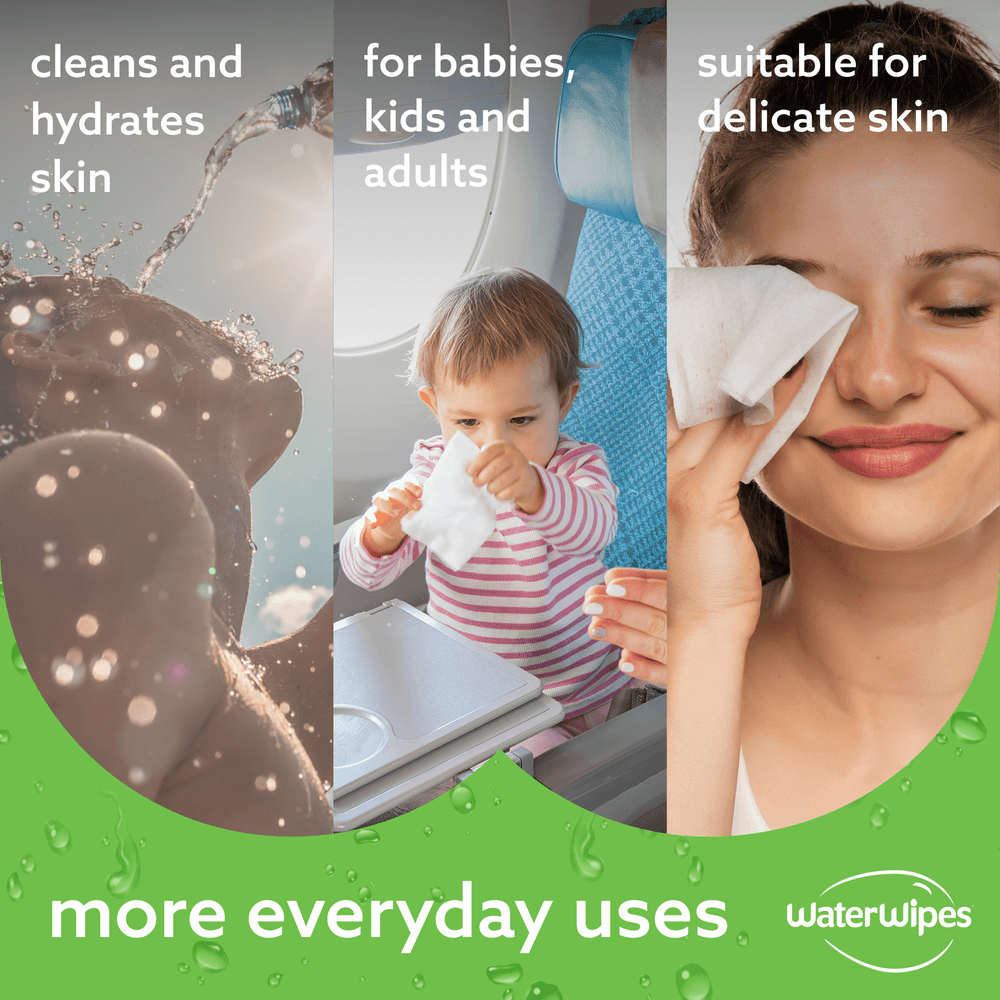 WaterWipes - Hydrating Clean Baby Wipes 60s With 99% Water & Aloe Vera Extract