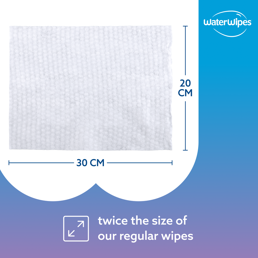 WaterWipes - Adult Care Water Wipes - Extra Large - Pack of 3 - 90 Wipes