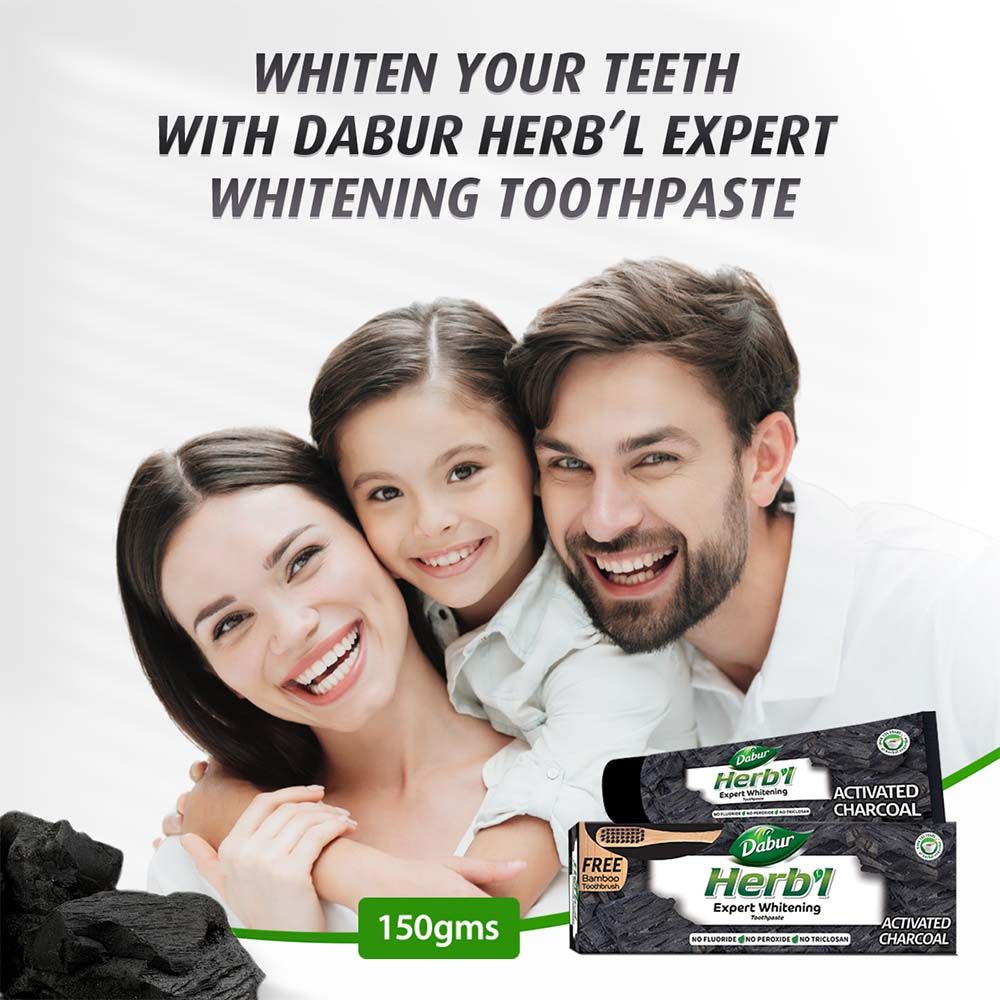 Dabur - Herb'l Charcoal Toothpaste w/ Toothbrush - 150g