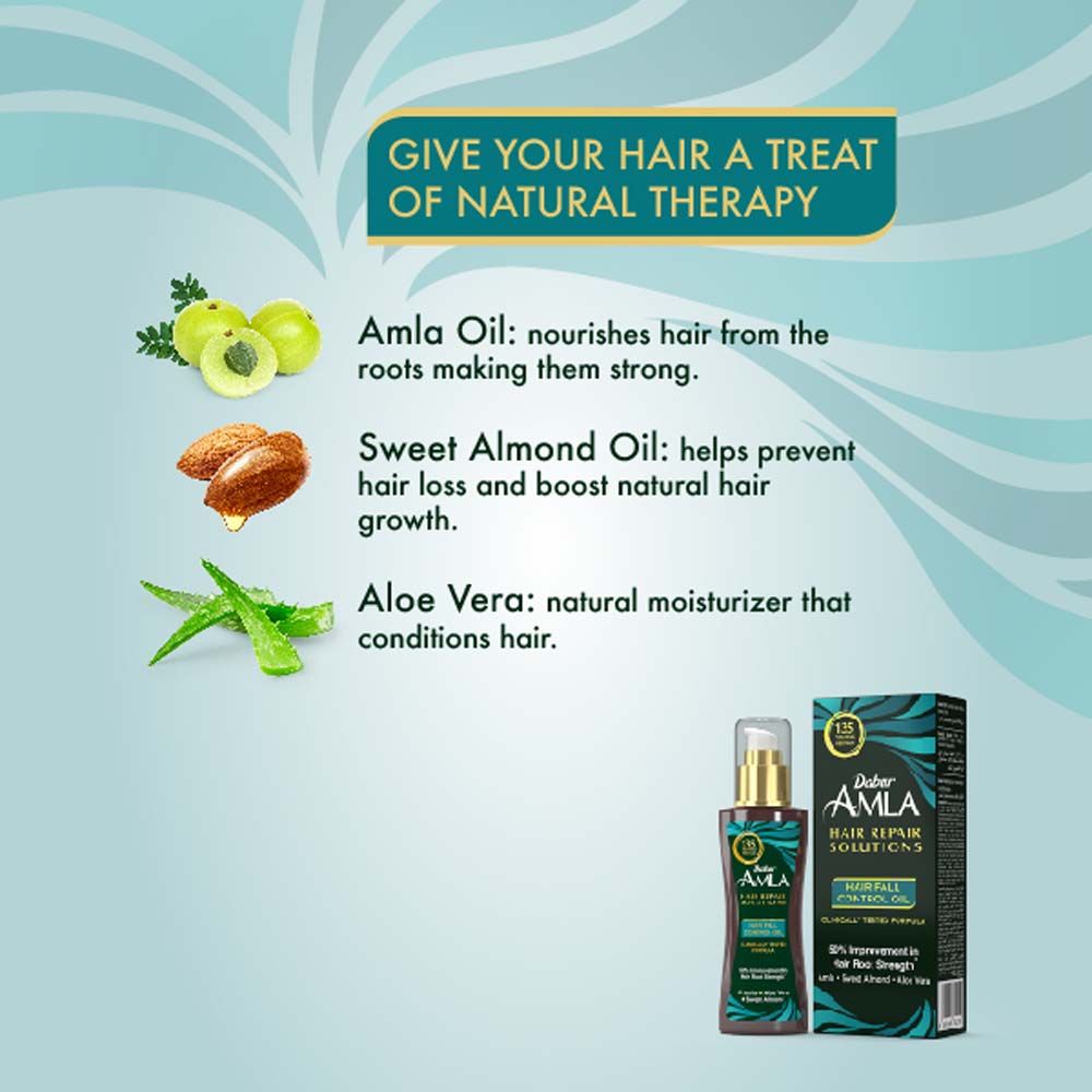 Dabur - Pure Amla, Sweet Almond & Aloe Vera Therapeutic Hair Oil - 150ml