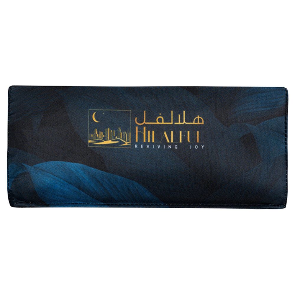 HilalFul - Salah On The Go Prayer Mat - Midnight Leaves