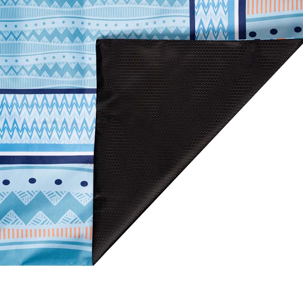 HilalFul - Salah On The Go Prayer Mat - Turquoise Zigzag