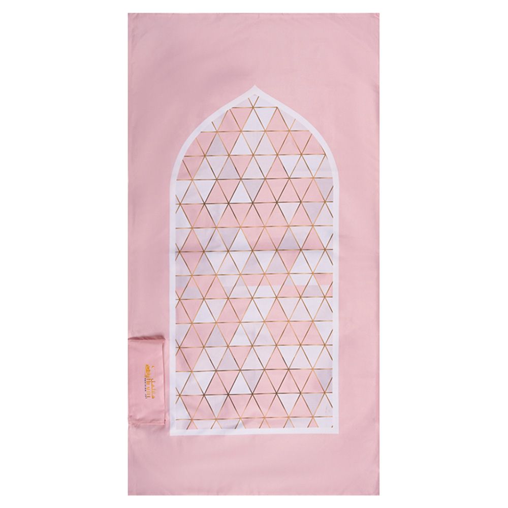 HilalFul - Salah On The Go Prayer Mat - Pink Mosaic