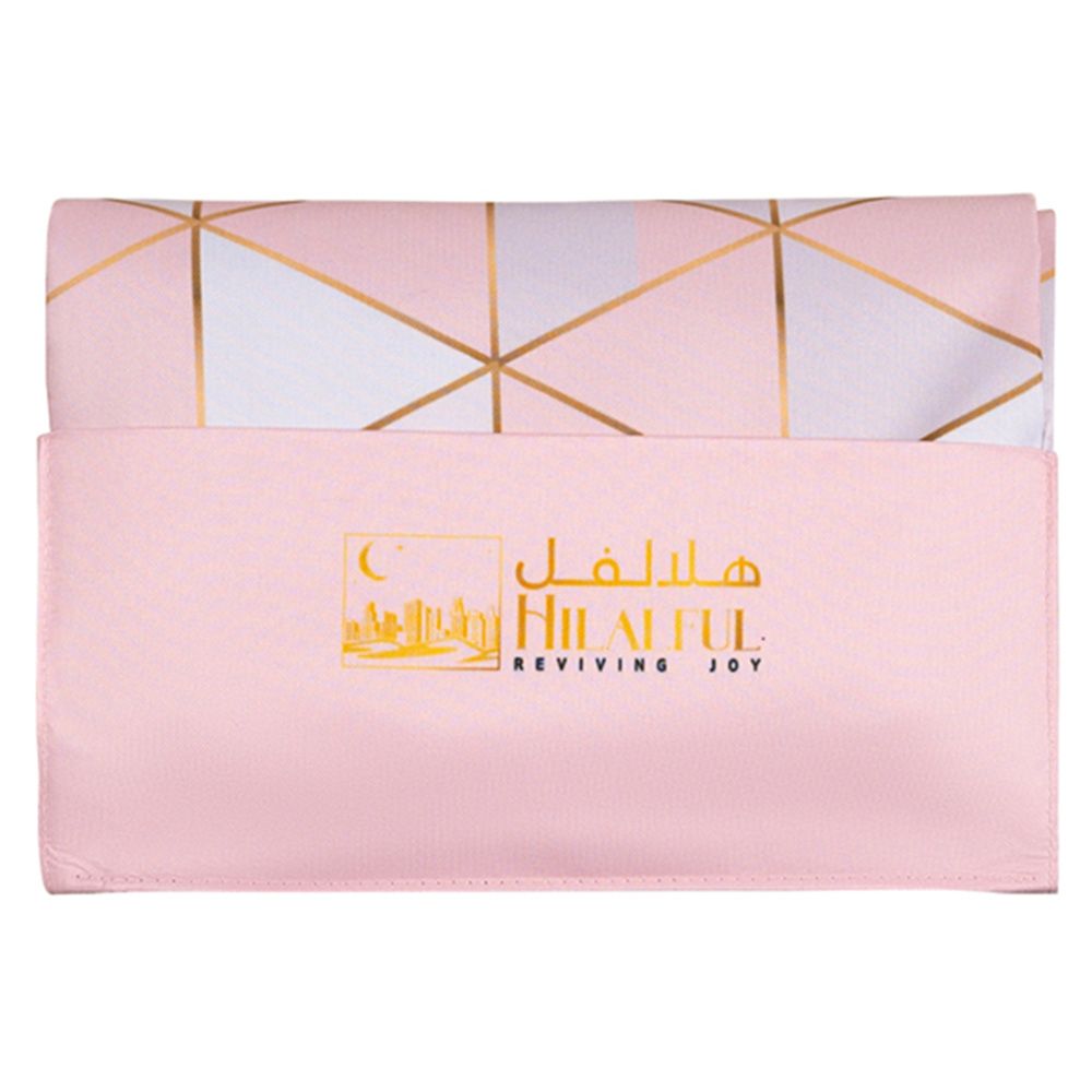 HilalFul - Salah On The Go Prayer Mat - Pink Mosaic