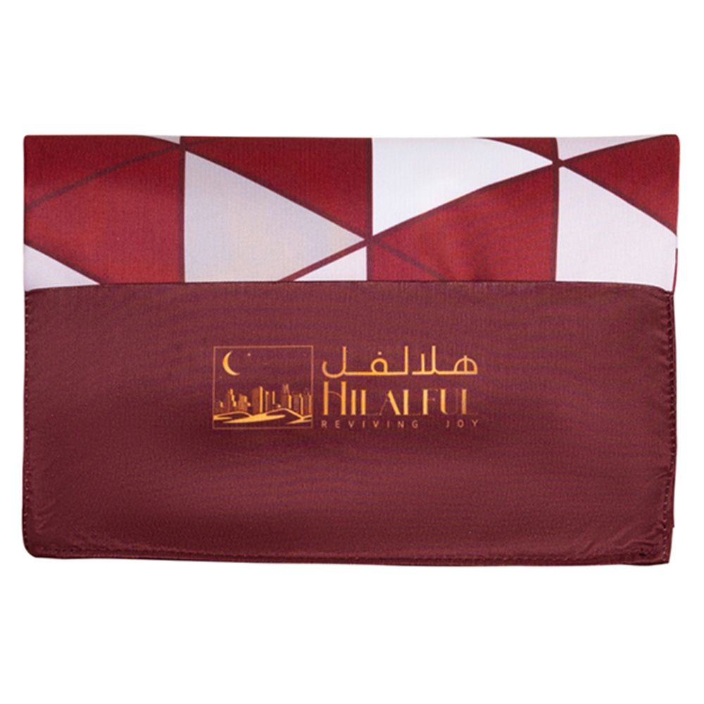 HilalFul - Salah On The Go Prayer Mat - Red Mosaic