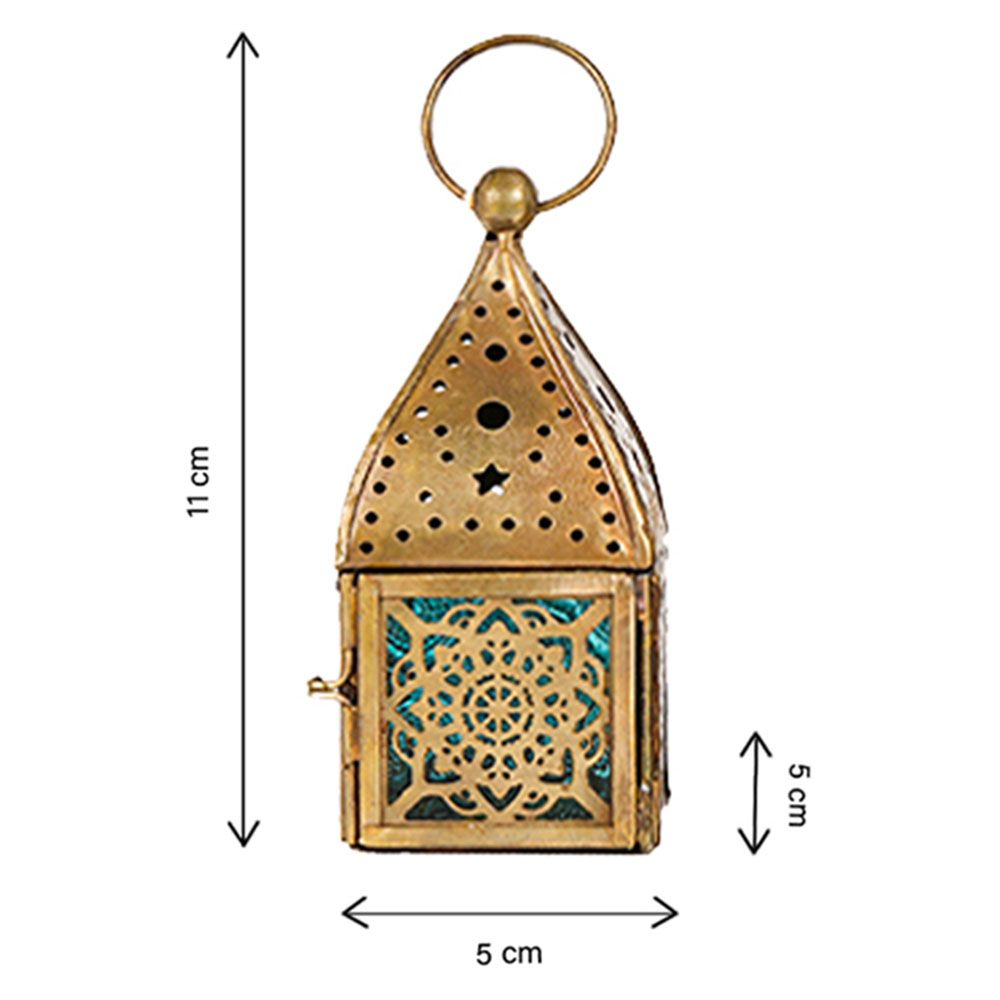 HilalFul - Mini Brass Antique Style Lantern - 6pcs