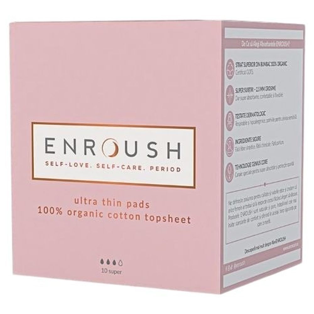 Enroush - Organic Cotton Pads - Super - 10 Pcs