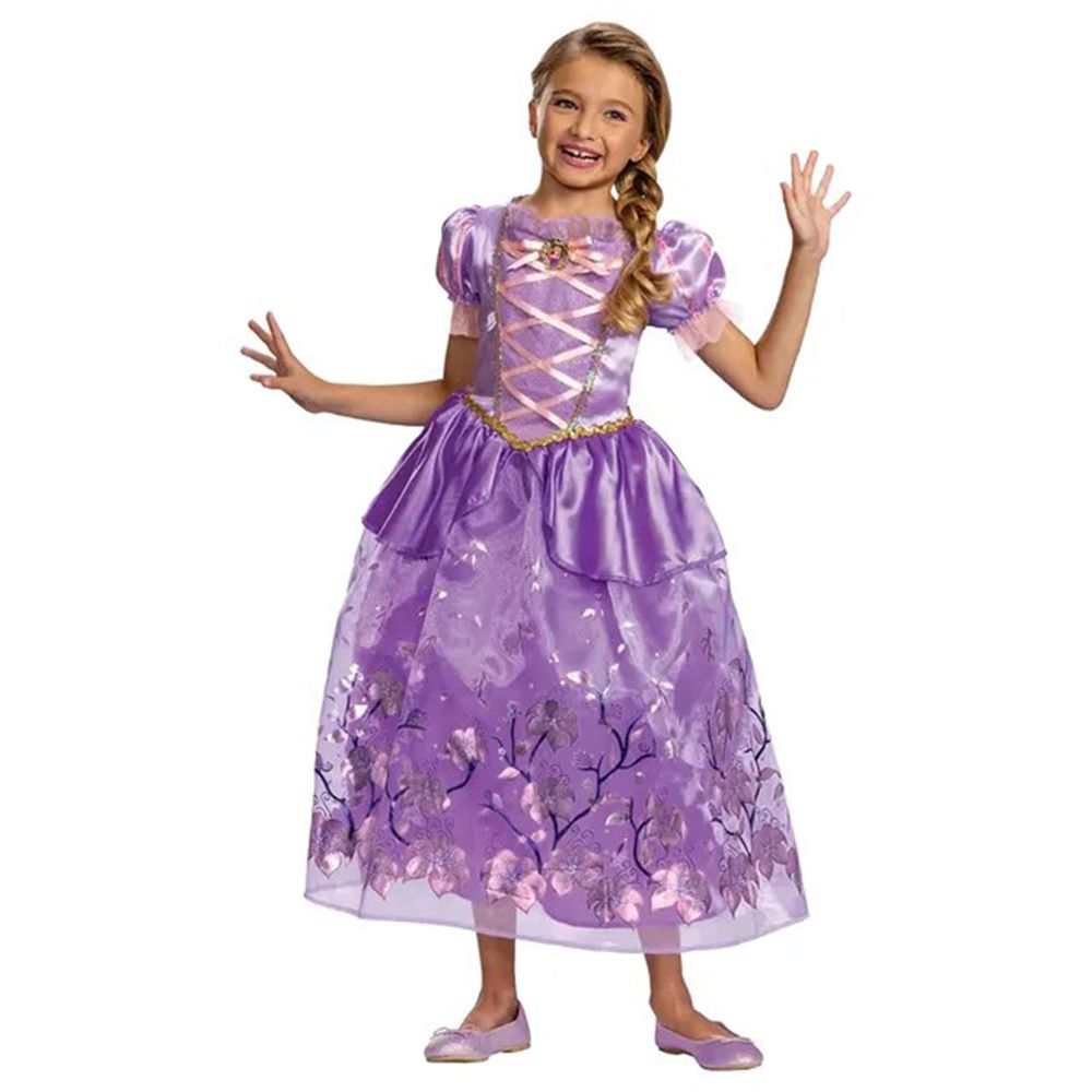 Party Centre - Disney Princess Rapunzel Deluxe Costume For Girls - Purple