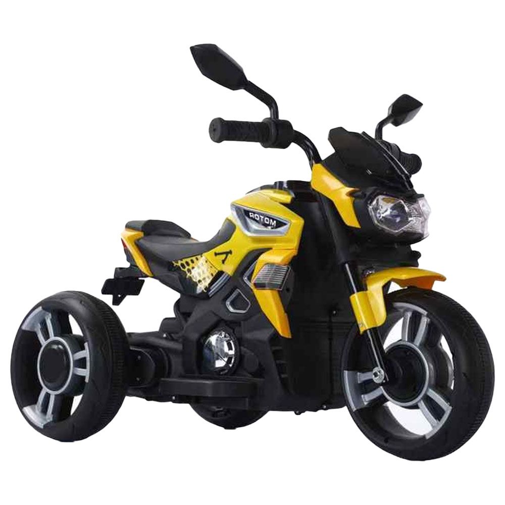 Megastar - 12V Unicorn Ninja Ride On Motortrike - Yellow