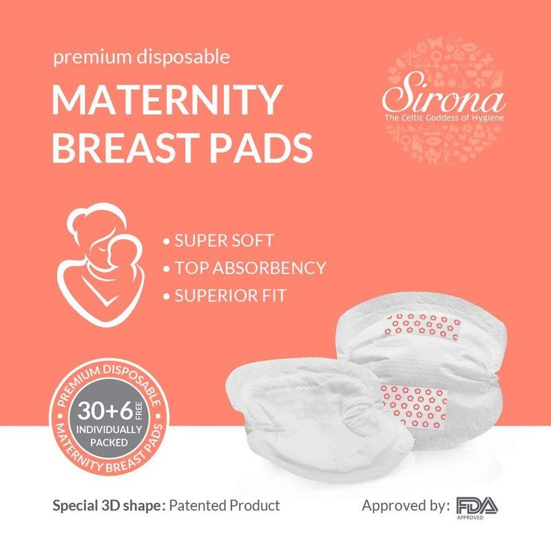 Sirona - Maternity & Nursing Breast Pads W/ Blink Razor Bundle