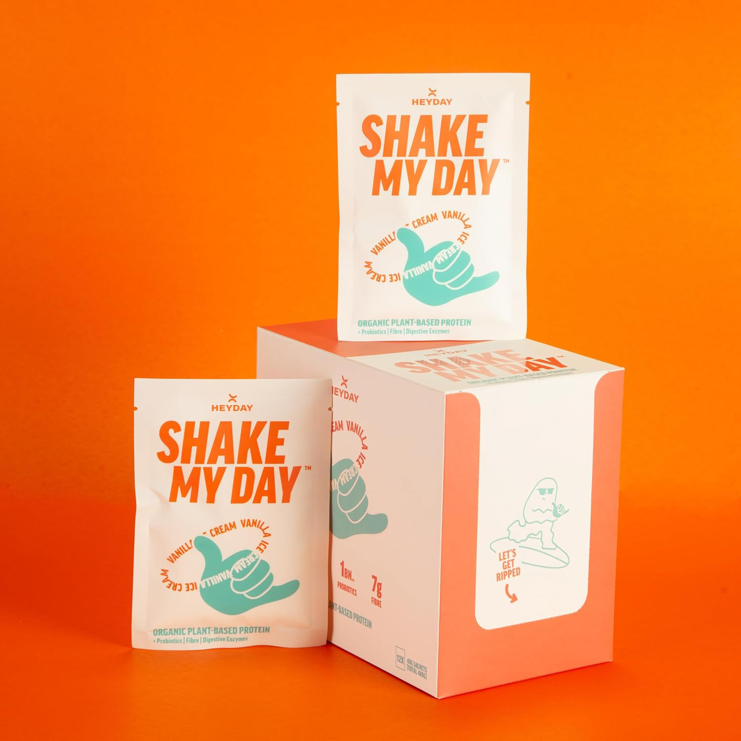 Heyday - Shake My Day Organic Protein Vanilla Powder - Box Of 12