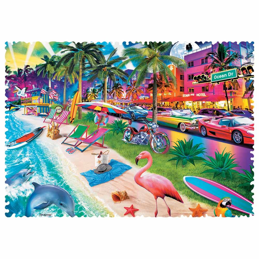 Trefl Puzzle - Crazy Shapes - Miami Beach Puzzle - 600pcs