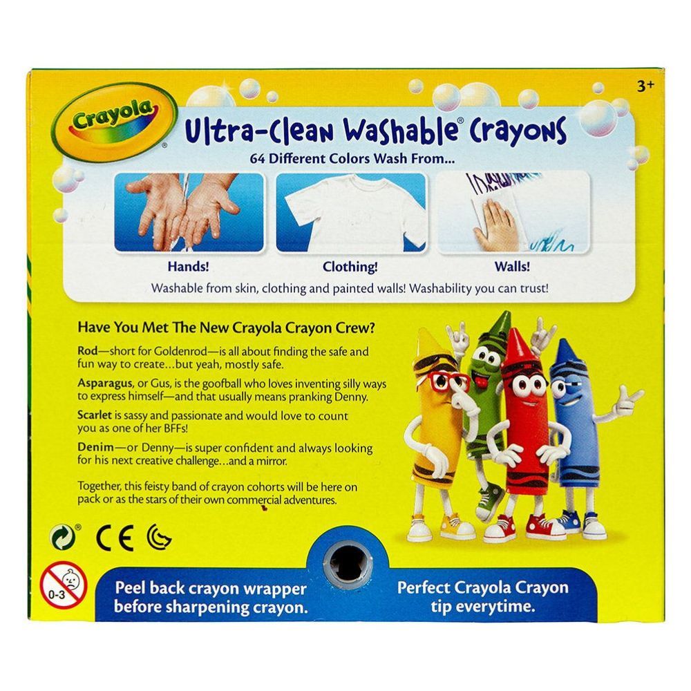 Crayola - Ultra-Clean Washable Crayons - 64pcs