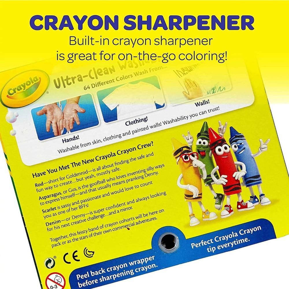 Crayola - Ultra-Clean Washable Crayons - 64pcs